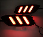 2Pcs For Honda Civic 2016 2017 2018 LED DRL Rear Bumper tail light fog lamp Brake Lights Signal lamp DRL reflector Lamp