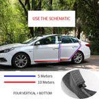 Protector de borde de puerta de coche, tiras protectoras universales para puerta de coche, tira selladora de sellado de capó de maletero para puertas de automóviles