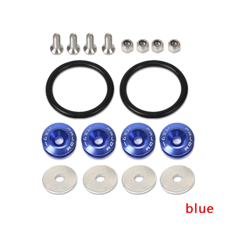 JDM Quick Release Fasteners Are Ideal For Front Bumpers, Rear Bumpers, And Trunk / Hatch Lids