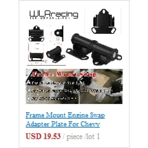WLR RACING - For Honda Civic EG EK Jdm Engine Billet Motor Torque Mount Kit B16 B18 B20 D16 D15 WLR-MTM01