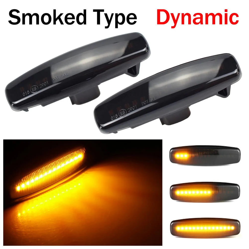 2pcs Dynamic LED Car Side Marker Lights Repeater Signal Lights For Infiniti EX35 EX37 FX30d FX35 FX37 FX50 G25 G35 G37 JX35 M25