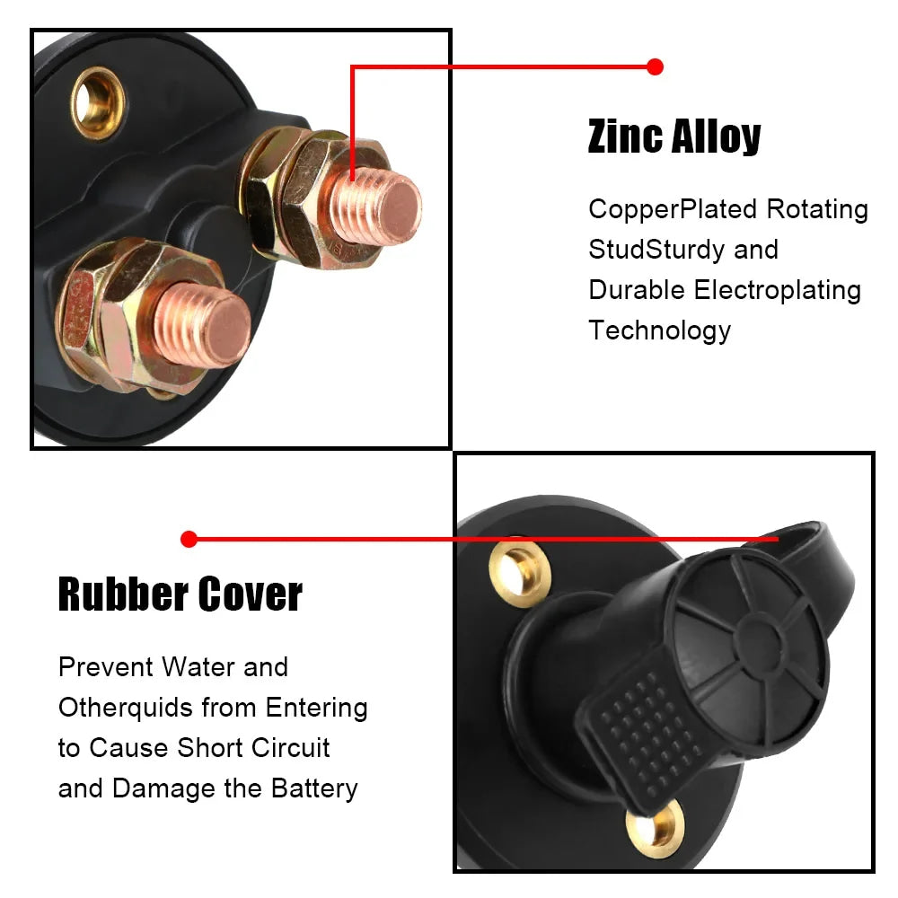24V 12V Battery Switch Car Toggle Main Master Circuit Breaker Isolator Cut Off Tools Truck 4x4 Automotive Accessories Universal