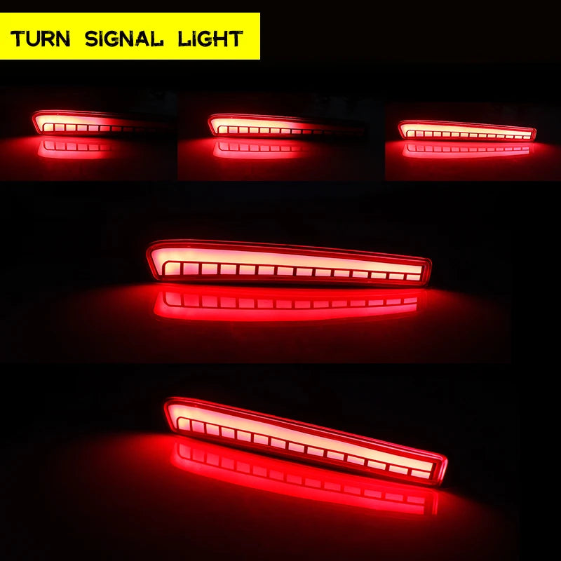 For Toyota Corolla Altis L LE XLE 2020 2021 Car Rear Bumper Reflector Red Smoked Sequential Turn Signal Light Brake Fog Lamp 12V