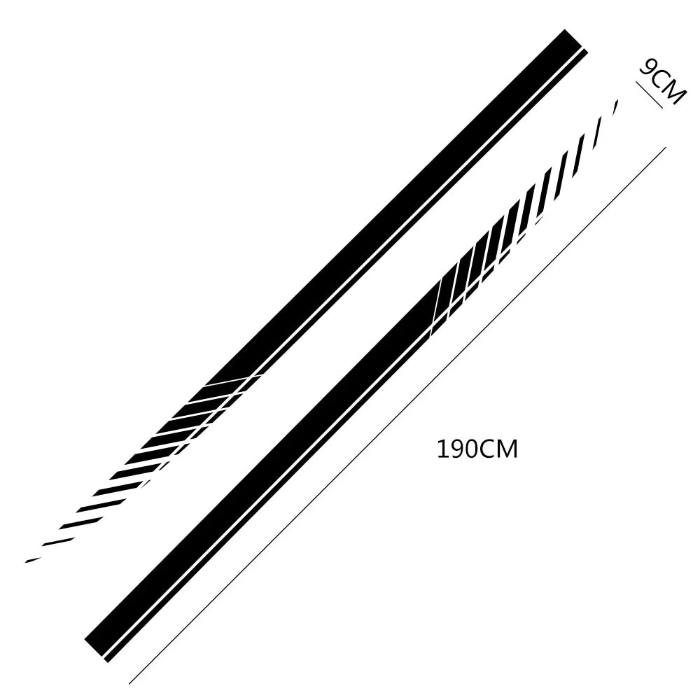 Car Sticker For Audi Volkswagen VW Ford BMW Toyota Honda Mercedes Benz Renault Auto Side Stripe DIY Decal Car Tuning Accessories