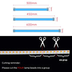 Faros delanteros de coche, señal de giro blanca, luces de flujo de freno amarillas, LED DRL, luz de circulación diurna para coche, tira Flexible impermeable de 12V, 2 uds.