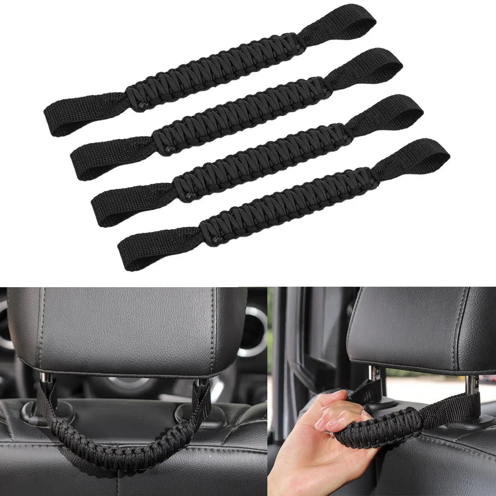 Headrest Grab Heavy Duty Hand Made Seat Mount Grab Handle For Wrangler Tj Jk Jl Land Cruiser Fj Suzuk ATV/UTV Car Accessories
