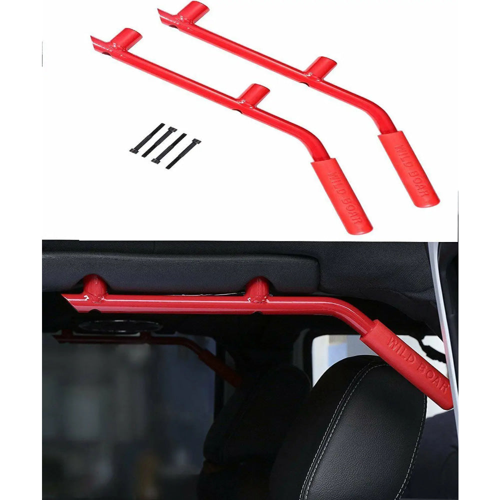 Rear & Front Grab Bar Steel Grab Handles FOR 2007 2008 2009 2010 2011 2012 2013 2014 2015 2016 2017 2018 Jeep Wrangler JK 4 Door