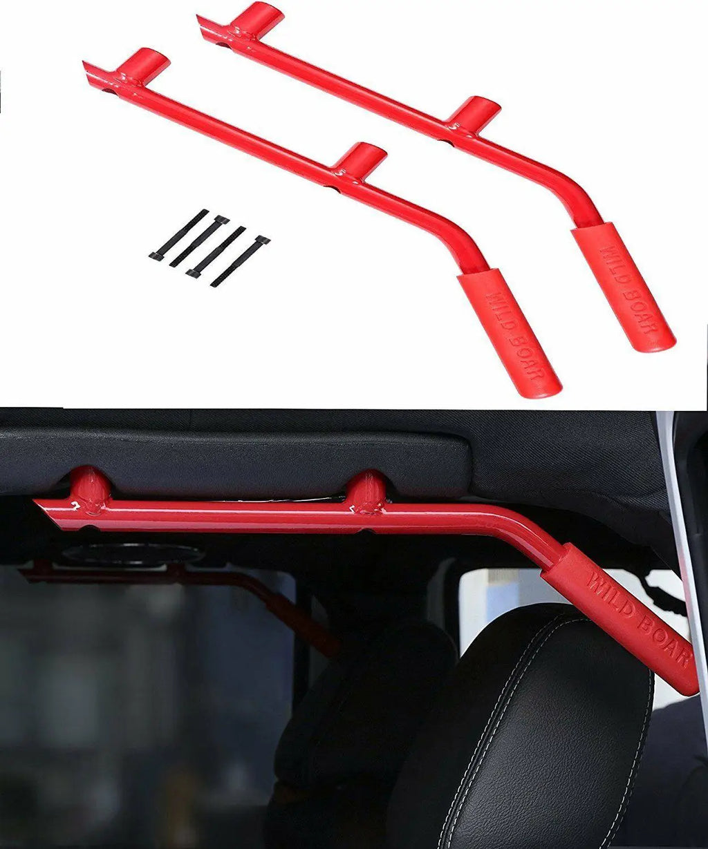 Rear & Front Grab Bar Steel Grab Handles FOR 2007 2008 2009 2010 2011 2012 2013 2014 2015 2016 2017 2018 Jeep Wrangler JK 4 Door