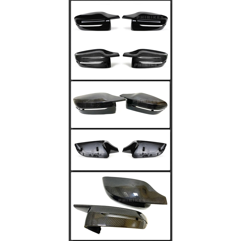 1Pair For BMW 3 Series G20 330i 2019 2020 Rear View Side Mirror Cover Case Trim ABS Carbon Fiber Style Car Rearview Mirror Cover