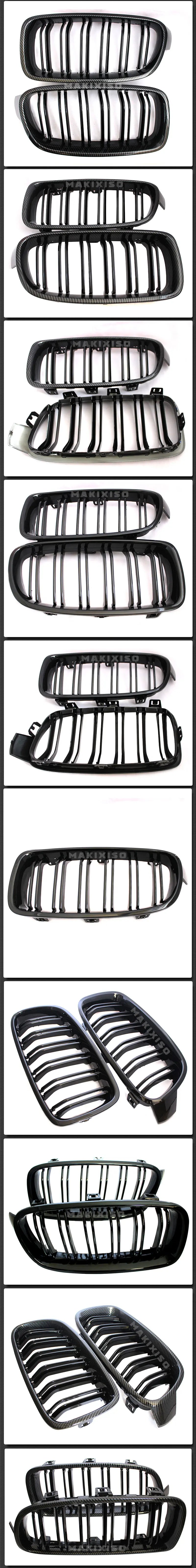 Car Front Bumper Racing Grille Grill For BMW 3 Series F30 F31 F35 F80 2012 2013 2014 2015-2018 1 Pair Gloss Black Kidney Grills