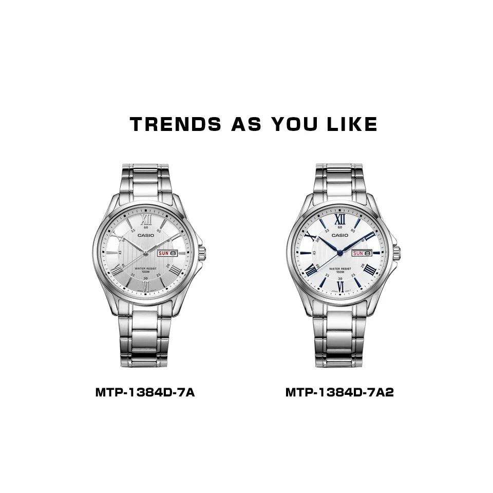 Casio watch men top brand luxury quartz watch100m Waterproof men watch Sport military Wrist Watch relogio masculino MTP-1384D-7A
