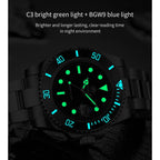 ADDIESDIVE Men's Classic Watch with Ceramic Bezel 200m Water Resistant Casual Quartz Watch BGW9 Blue Luminous Gift Watch MY-H3-2