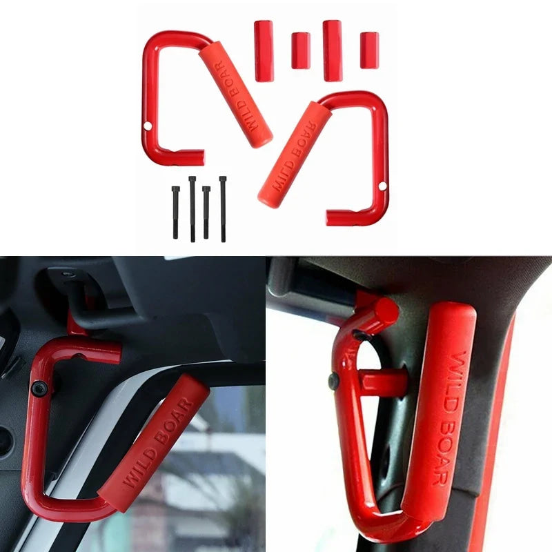 Rear & Front Grab Bar Steel Grab Handles FOR 2007 2008 2009 2010 2011 2012 2013 2014 2015 2016 2017 2018 Jeep Wrangler JK 4 Door
