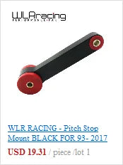 WLR RACING - For Honda Civic EG EK Jdm Engine Billet Motor Torque Mount Kit B16 B18 B20 D16 D15 WLR-MTM01
