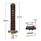 Universal JDM Samurai Sword Shift Knob 200mm / 260mm Samurai knife shift knob with adapter