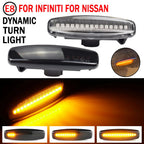 2pcs Dynamic LED Car Side Marker Lights Repeater Signal Lights For Infiniti EX35 EX37 FX30d FX35 FX37 FX50 G25 G35 G37 JX35 M25