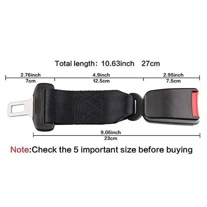 Car Belt 23CM Seat Belt Extension Plug Buckle Seatbelt Clip Adjustable Extender Child Universal Lengthening