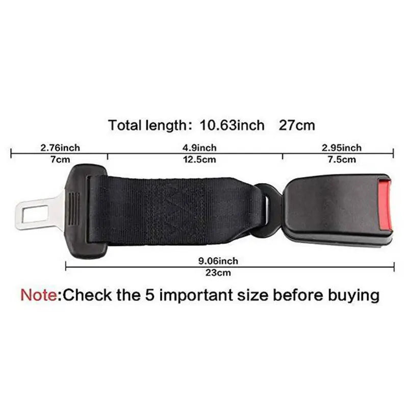Car Belt 23CM Seat Belt Extension Plug Buckle Seatbelt Clip Adjustable Extender Child Universal Lengthening