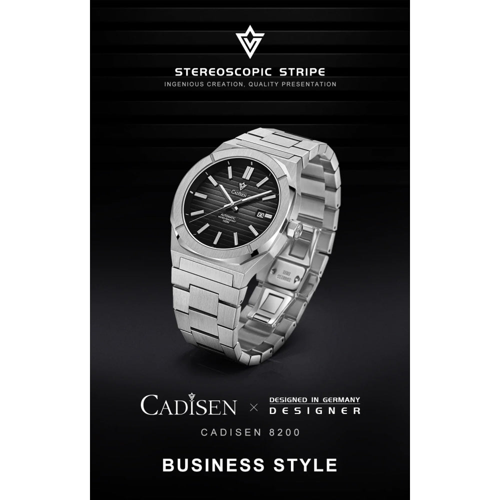 CADISEN Diver Watch Luxury Sapphire MIYOTA 8215 German Designer Men Automatic Mechanical Watches Waterproof Luminous Wristwatch