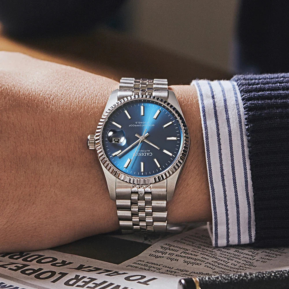 CADISEN Men Mechanical Watch Top Brand Luxury Japan MIYOTA 8215 Automatic Watch Business Stainless Steel Waterproof Watch Men