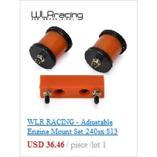 WLR RACING - For Honda Civic EG EK Jdm Engine Billet Motor Torque Mount Kit B16 B18 B20 D16 D15 WLR-MTM01
