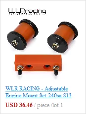 WLR RACING - For Honda Civic EG EK Jdm Engine Billet Motor Torque Mount Kit B16 B18 B20 D16 D15 WLR-MTM01