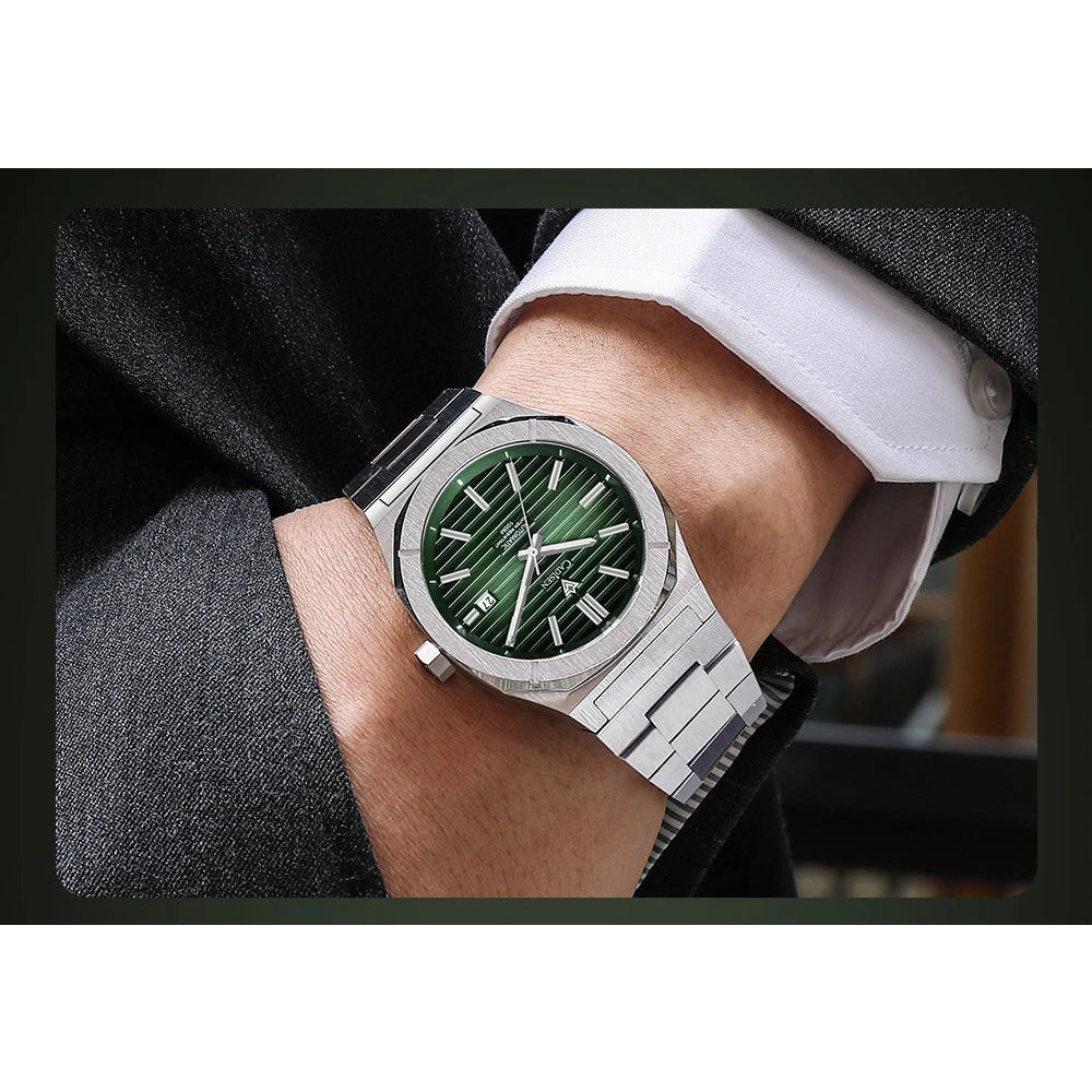 CADISEN Diver Watch Luxury Sapphire MIYOTA 8215 German Designer Men Automatic Mechanical Watches Waterproof Luminous Wristwatch