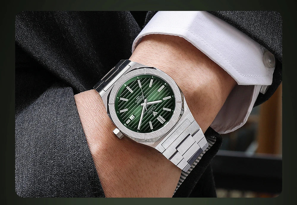 CADISEN Diver Watch Luxury Sapphire MIYOTA 8215 German Designer Men Automatic Mechanical Watches Waterproof Luminous Wristwatch