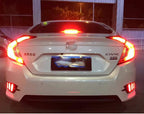 2Pcs For Honda Civic 2016 2017 2018 LED DRL Rear Bumper tail light fog lamp Brake Lights Signal lamp DRL reflector Lamp