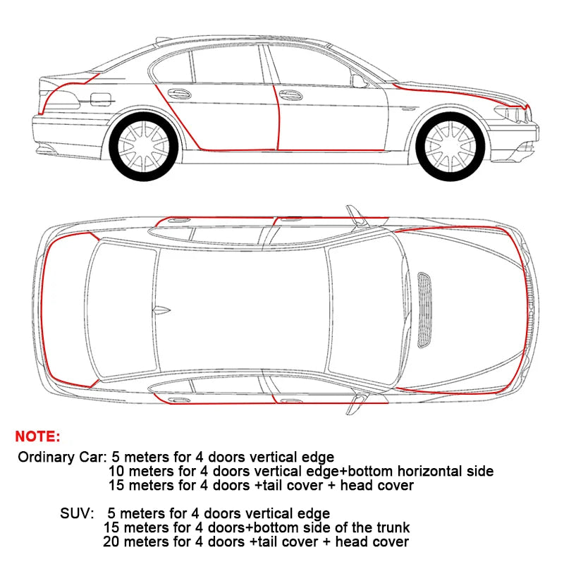 Protector de borde de puerta de coche, tiras protectoras universales para puerta de coche, tira selladora de sellado de capó de maletero para puertas de automóviles