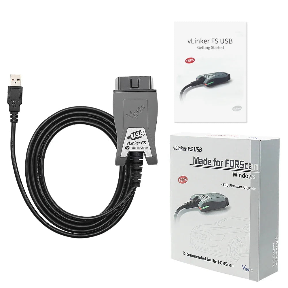 Vgate vLinker FS ELM327 For Ford FORScan HS/MS-CAN ELM 327 OBD 2 OBD2 Car Diagnostic Scanner Interface Tools OBDII For Mazda