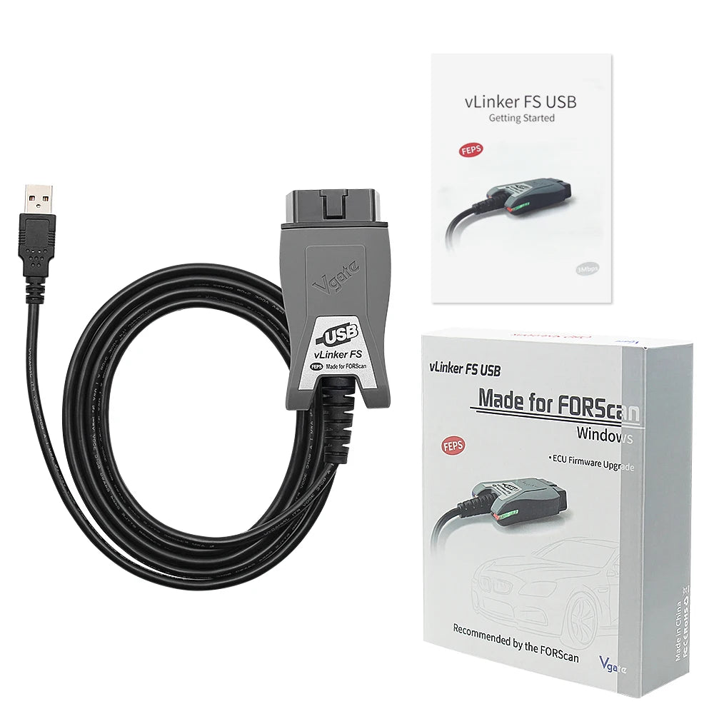 Vgate vLinker FS ELM327 For Ford FORScan HS/MS-CAN ELM 327 OBD 2 OBD2 Car Diagnostic Scanner Interface Tools OBDII For Mazda