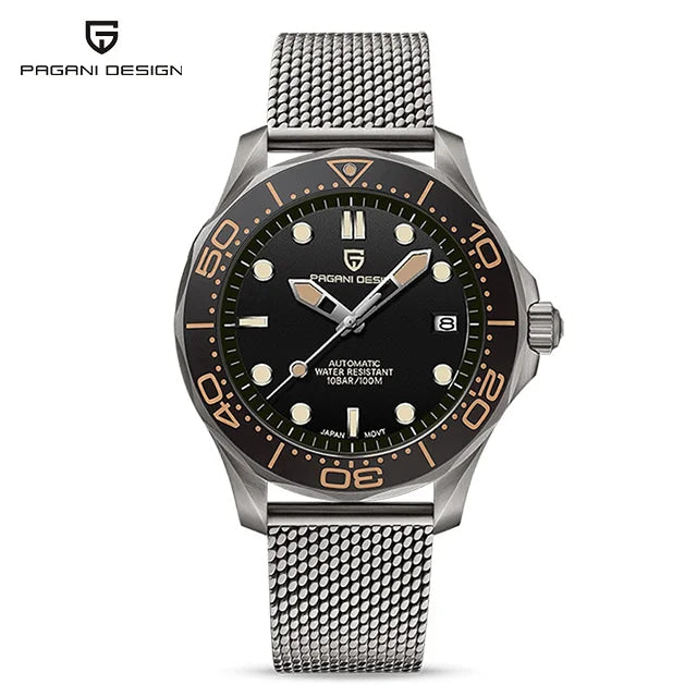 PAGANI DESIGN Men's Watches 2026 Luxury Mechanical Wristwatches Automatic Watch For Men AR Sapphire Ceramic Bezel Luminous Clock