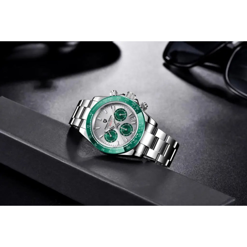 New PAGANI DESIGN PD1644 Luxury Men's Quartz Watch Automatic date Wristwatches Sport 100m Waterproof Chronograph Men Gift