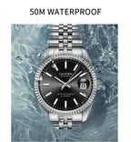 CADISEN Men Mechanical Watch Top Brand Luxury Japan MIYOTA 8215 Automatic Watch Business Stainless Steel Waterproof Watch Men