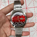 automatic mechanical Orient unisex watch with rotating large dial, fully functional stainless steel world time