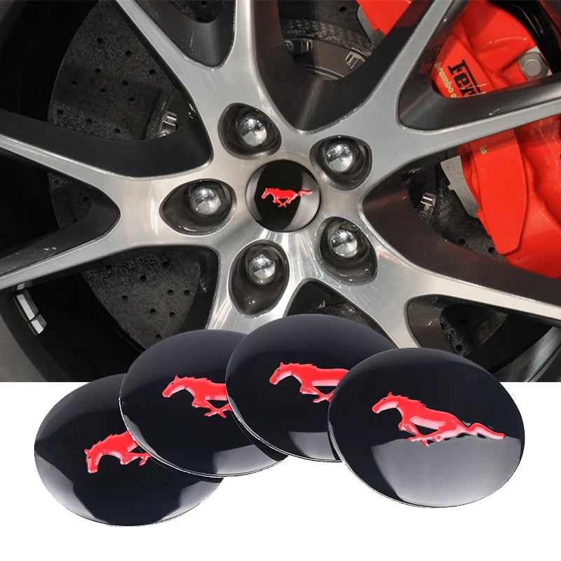Ford Mustang ST Foose Accessorie 56MM Emblem Car Wheel Center Cap Sticker Decoration for Edge Fusion Shelby Explorer F150 Focus