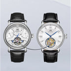 Shanghai Watch Skeletonized Flywheel Men's Mechanical Watch 42mm Automatic Watches Retrograde Calendar Sapphire Wristwatch S8924