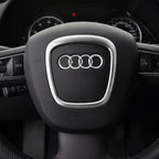 Audi Automobile Steering Wheel Logo Bright Frame Strip Electroplated Sticker Emblem For A3 A4 B8 8P B9 8V A5 A6 C7 A7 Q3 Q5 Q7