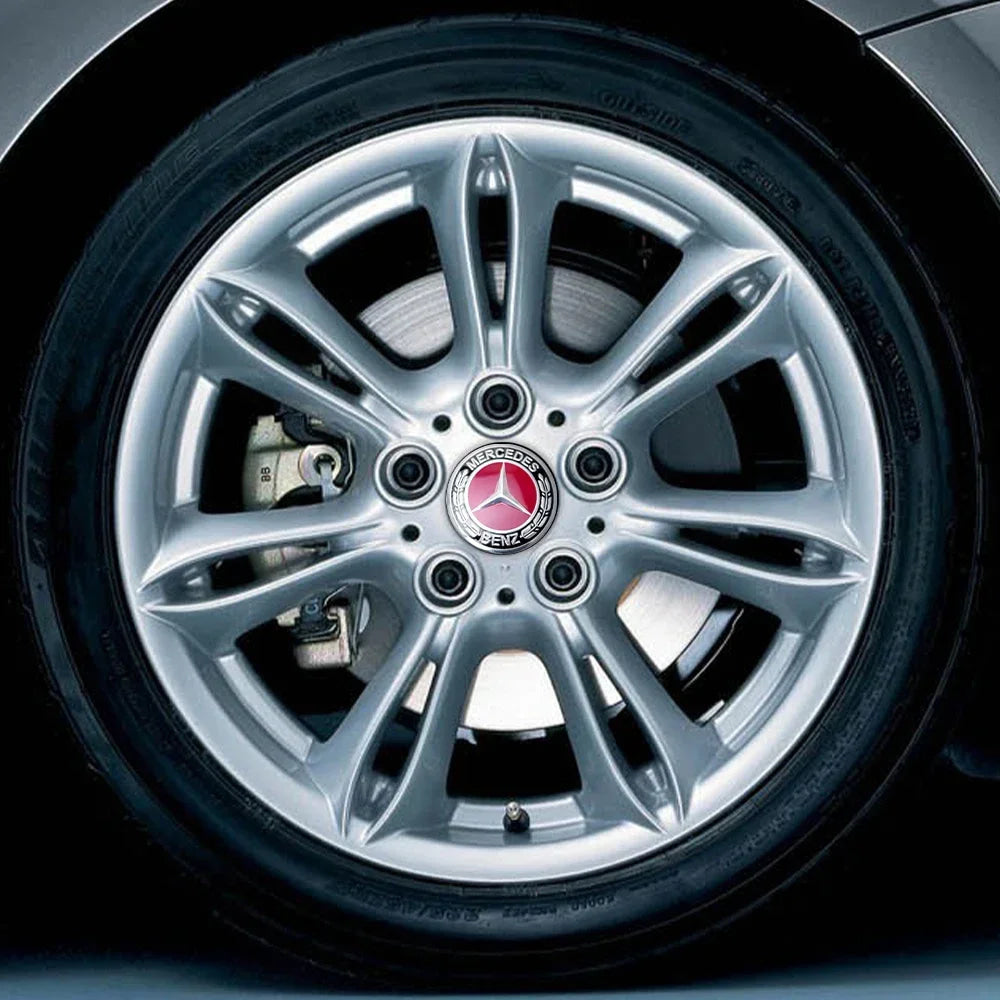 56/60/65mm Car Wheel Center Cover Hub Cap Resin Badge Emblem sticker Decal styling auto Accessories Mercedes Benz AMG  C260 C300