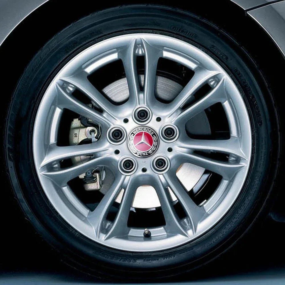 56/60/65mm Car Wheel Center Cover Hub Cap Resin Badge Emblem sticker Decal styling auto Accessories Mercedes Benz AMG  C260 C300