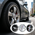 4Pcs 68mm For Ford Mustang Focus Fiesta Mondeo Kuga Ranger Shelby Car Styling Wheel Center Hub Caps Badge Hubcaps Accessories