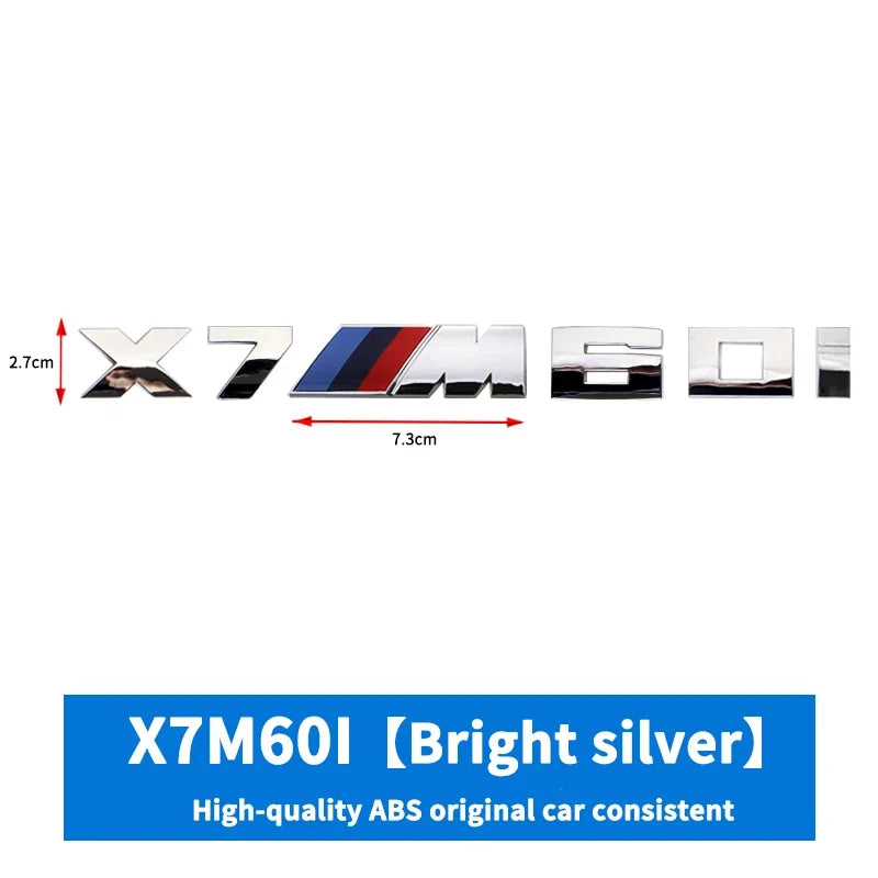 3D ABS M-Standard Sports Competition Emblem Rear Trunk Logo Sticker For BMW M1   X2 X3M X4M X5M X6M X7M Auto Modification  Badge