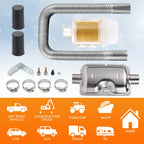 Heater Exhaust Set Exhaust Pipe Muffler Parking Heater Exhaust Kit Air Filter Intake Pipe Set 12V24V220V 2KW5KW8KW Universal