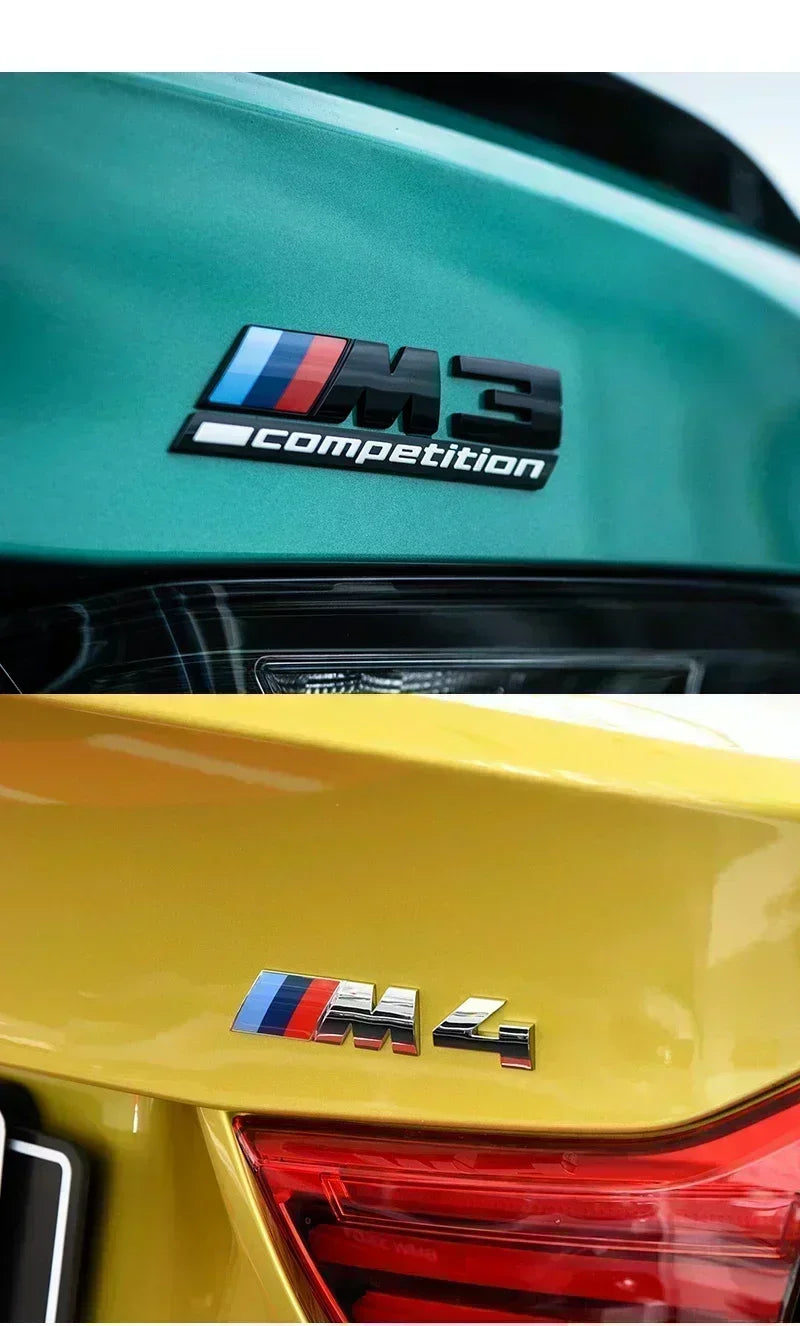 3D ABS Chrome Emblem Letters logo Car Trunk Badge Sticke for BMW M power Thunder Edition competition M1 M2 M3 M5 M7 X3M X5M X7M