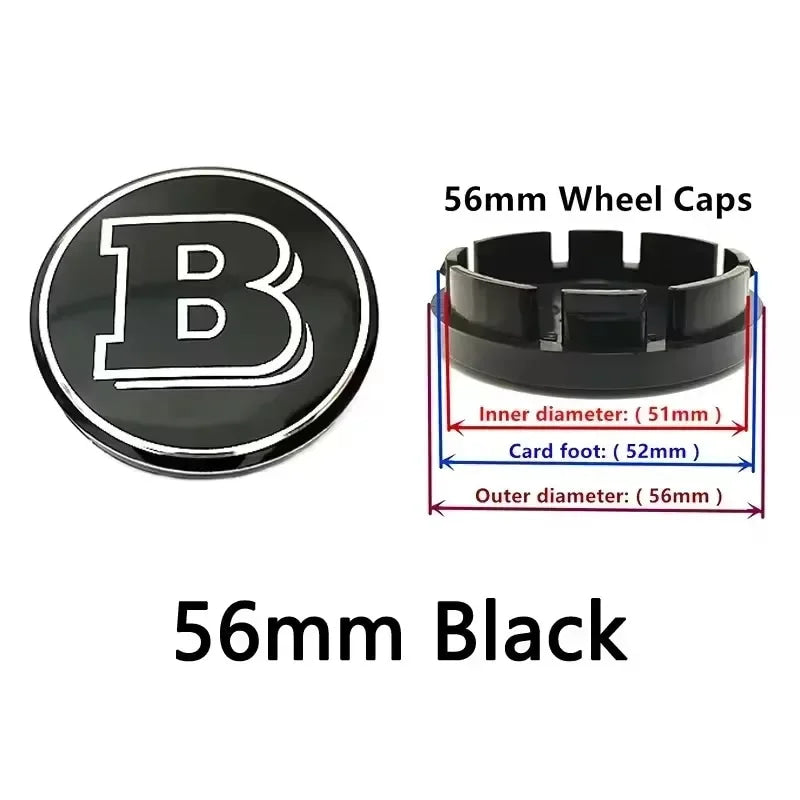 4pcs 56mm 60mm 75mm  68mm3Pin Car Wheel Center Cap Rim Hub Caps Emblem W202 W220 W213 W210 W164 E200 E260 E300 For Mercedes Benz