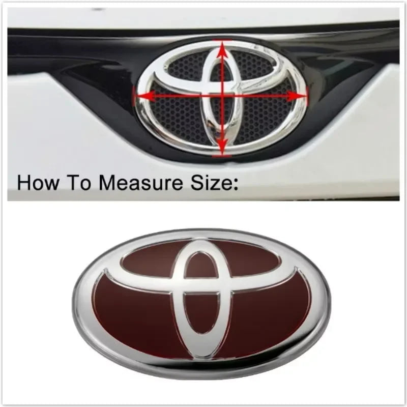 1pc Front Grill Hood 3D Car Logo Emblem for Toyota Corolla Camry RAV4 Hilux CHR Highlander Yaris Vios Alphard Prado Reiz Wish