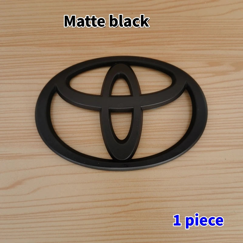 1pc 3D Car Emblem sticker For Toyota Front Grill Hood Rear Trunk Logo Corolla Camry RAV4 Hilux Yaris Prius Prado Badge Accessory