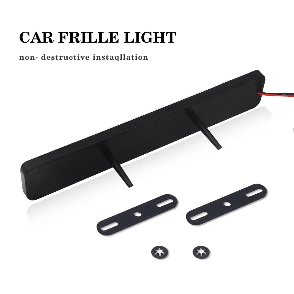 Car Decorative Lights LED Front Hood Grille Emblem Badge Decoration For Nissan Qashqai j11 j10 Juke X Trail t32 Tiida Leaf Versa