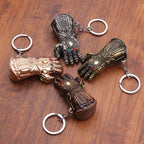 Movies The Avengers Thanos Infinity Gauntlet Bottle Opener Keychain Backpack Accessories Kids Keyrings Holder Pendant Gift